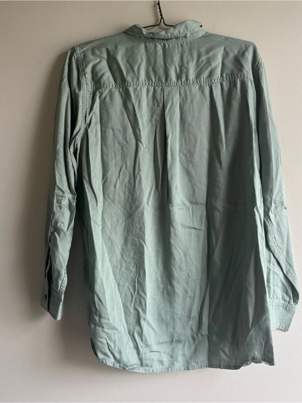 Lands' End Men's Light Sage Button-Front Shirt Jacket - Picture 6 of 6